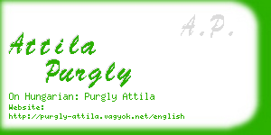 attila purgly business card